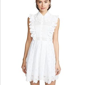 Self Portrait Leaf Broderie Anglaise Mini Dress